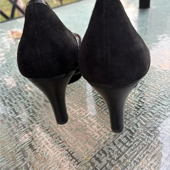Sofft Mary Jane Pump 4” sz 9 1/2 Black suede shoes women’s office siren goth - Picture 3 of 7